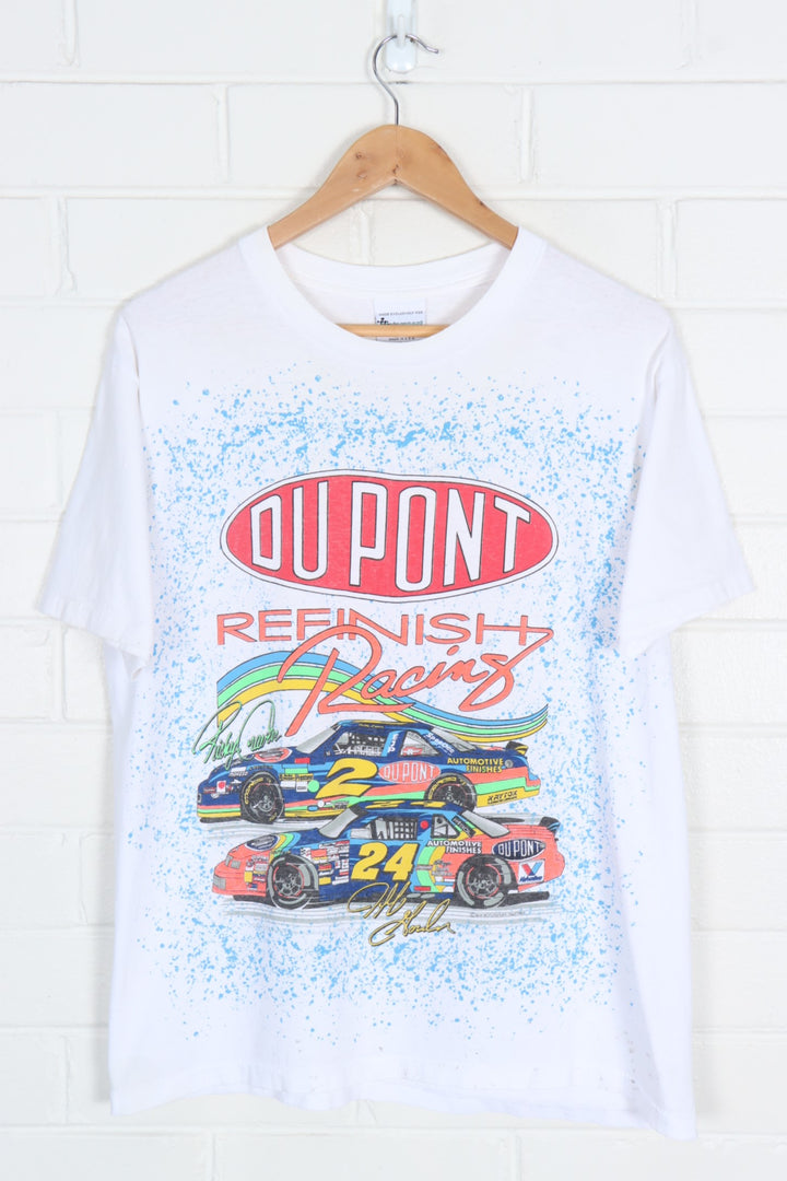1994 Vintage NASCAR Refinish Racing DuPont Fluro Single Stitch T-Shirt (M-L)