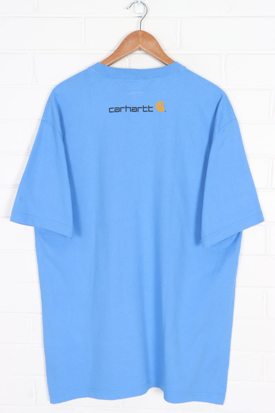 CARHARTT Big Logo Blue T-Shirt (L Tall )