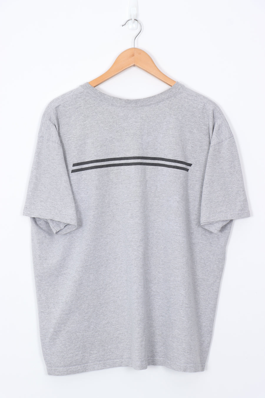 NIKE Grey & Black Embroidered Tee (XL)