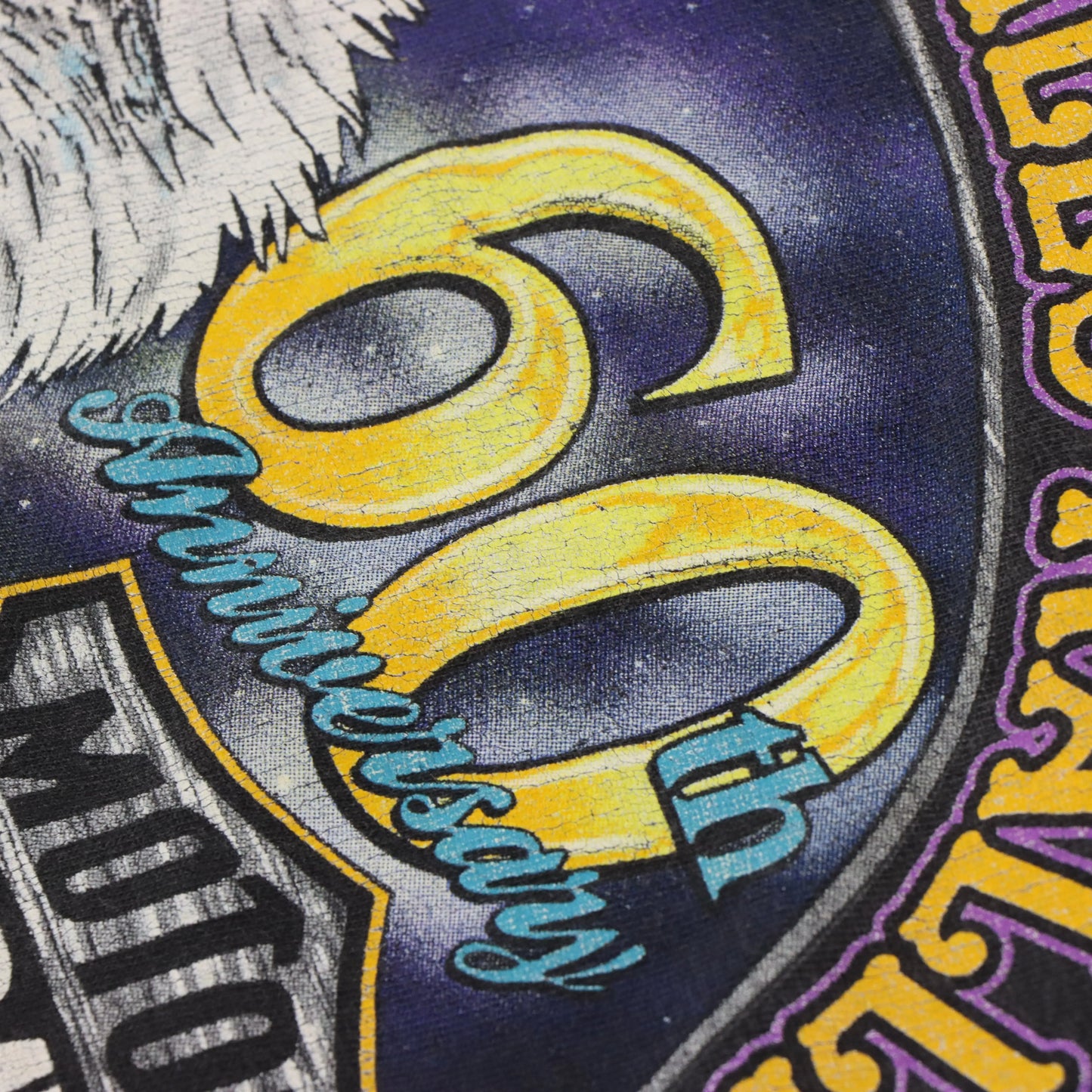 Vintage HARLEY DAVDISON 60th Anniversary USA Made Motorcycle Long Sleeve T-Shirt (L)