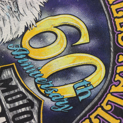 Vintage HARLEY DAVDISON 60th Anniversary USA Made Motorcycle Long Sleeve T-Shirt (L)