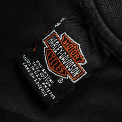 Vintage HARLEY DAVDISON 60th Anniversary USA Made Motorcycle Long Sleeve T-Shirt (L)