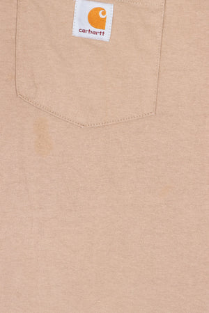 CARHARTT Beige Front Casual Front Pocket T-Shirt (3XL)