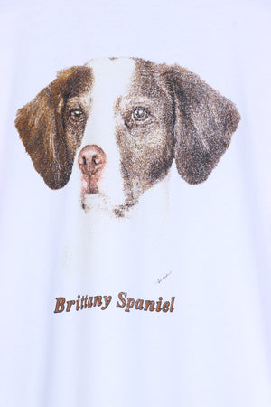 Brittany Spaniel Dog Spears Single Stitch USA Made Tee (XL)