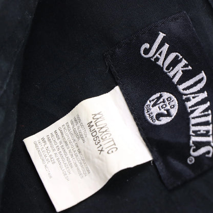 Vintage JACK DANIELS Western Snap Button  Black & White Long Sleeve Shirt (XXL)