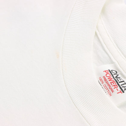 Vintage 90's Sheltie Collie Dog White USA Made Single Stitch T-Shirt (M) Vintage Sole Melbourne
