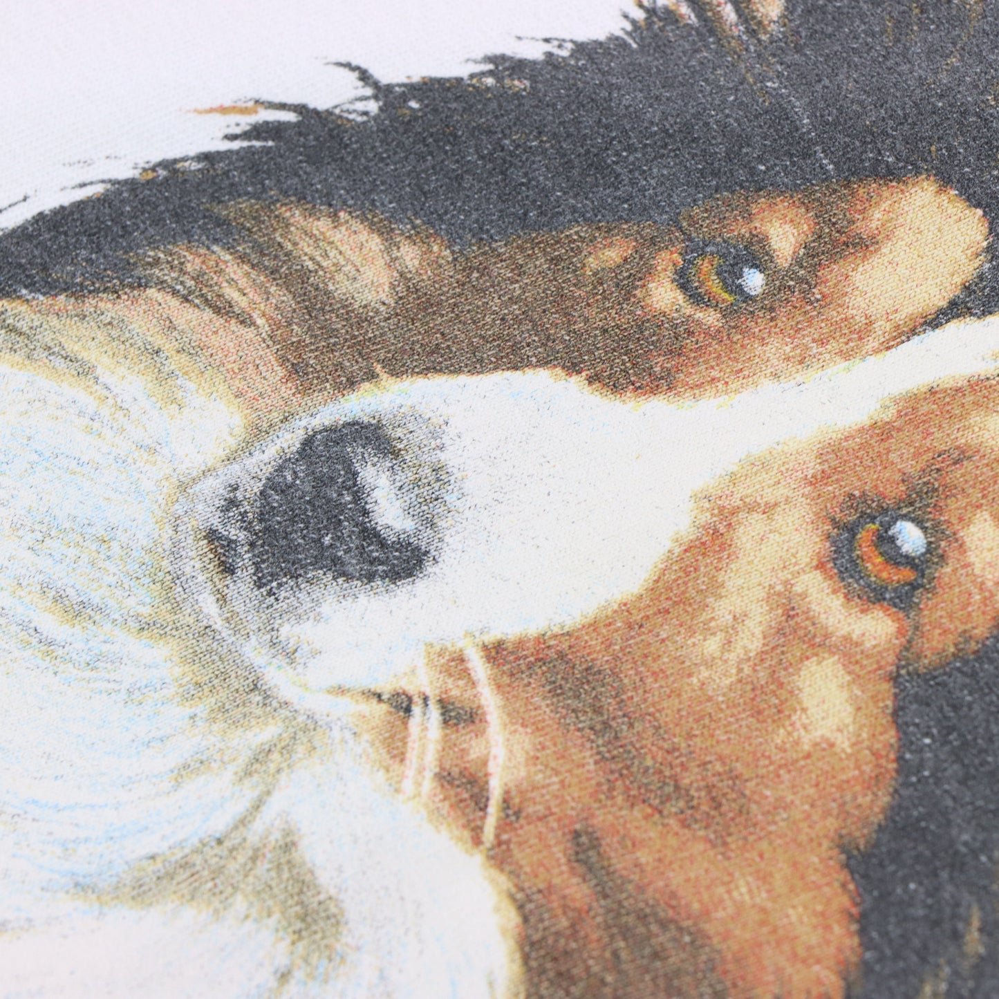 Vintage 90's Sheltie Collie Dog White USA Made Single Stitch T-Shirt (M) Vintage Sole Melbourne