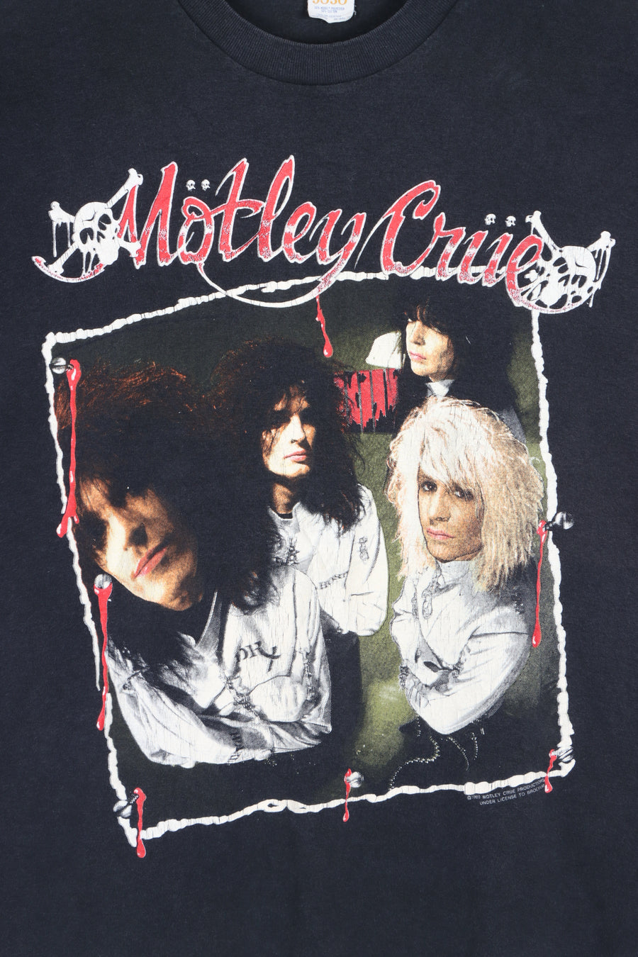 Motley Crue 1989 'Dr Feel Good' Tour Front Back T-Shirt USA Made (S-M)