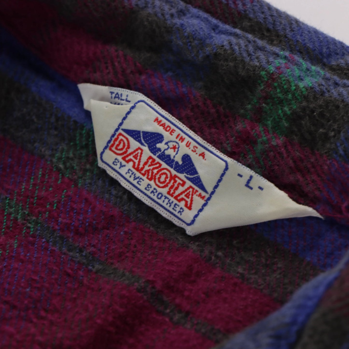 Vintage FIVE BROTHER Western Snap Button Up USA Made Flannel Shirt (L)