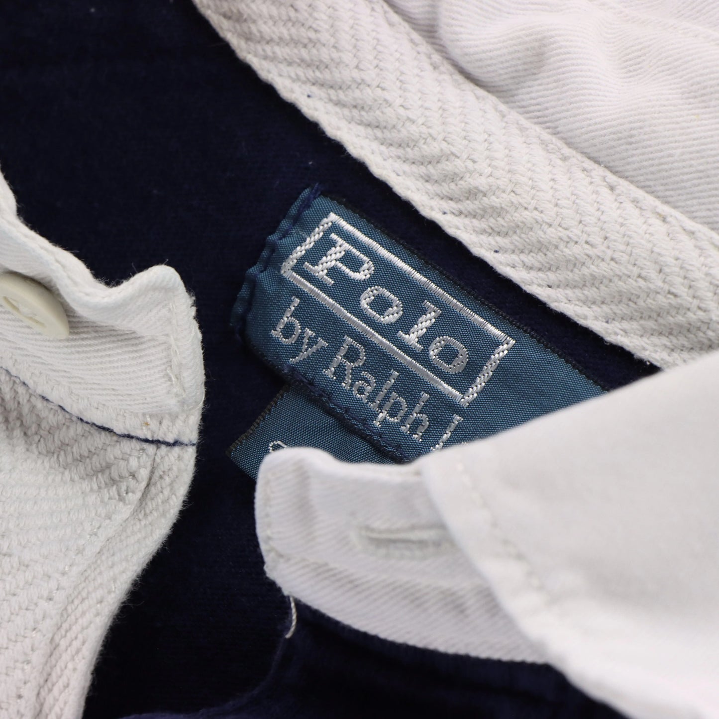 Vintage POLO RALPH LAUREN 'Custom Fit' Embroidered Rugby Long Sleeve Shirt (M)