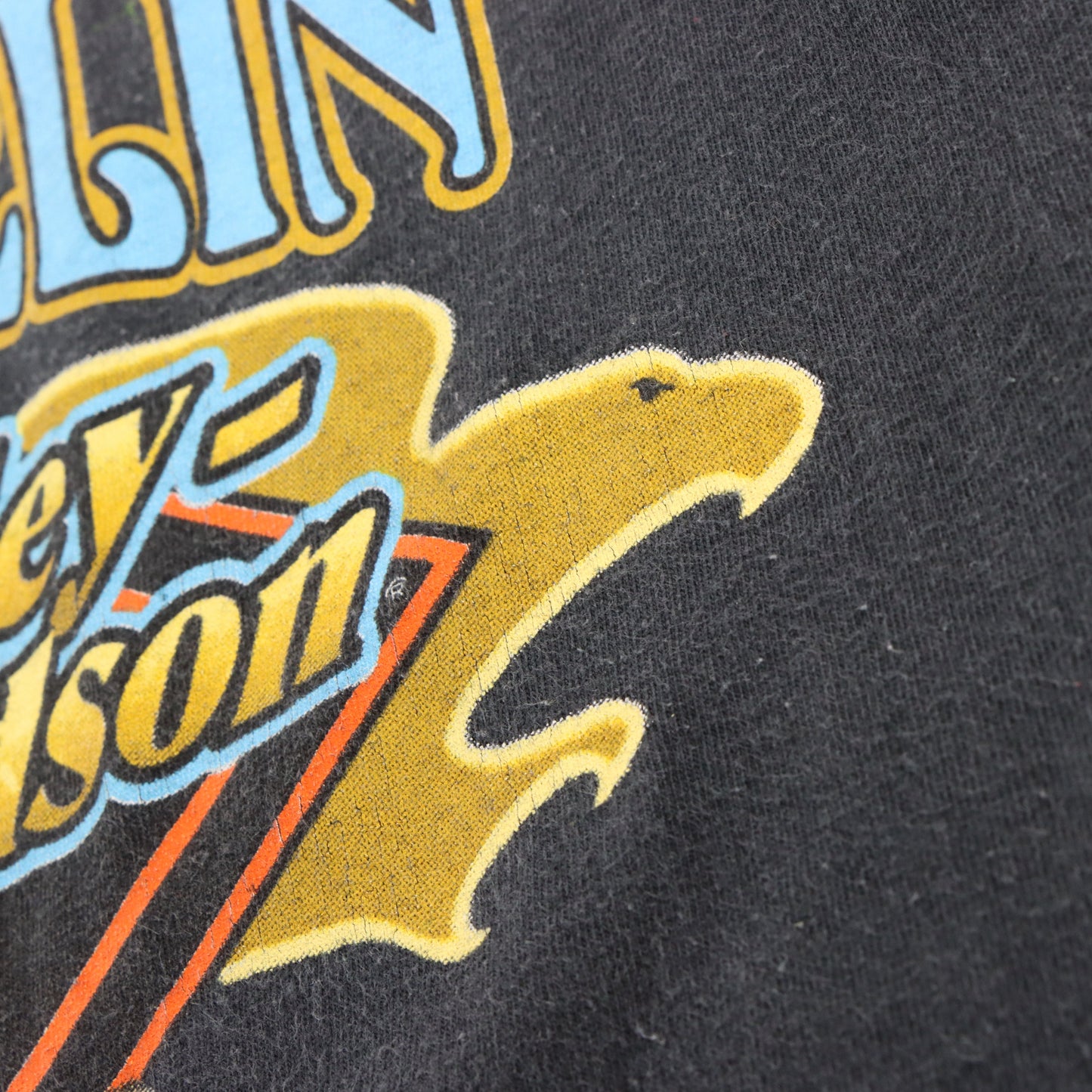 Vintage 1996 HARLEY DAVIDSON "Freewheelin' Sportster 1200 Custom" USA Made Black T-Shirt (M) Vintage Sole Melbourne