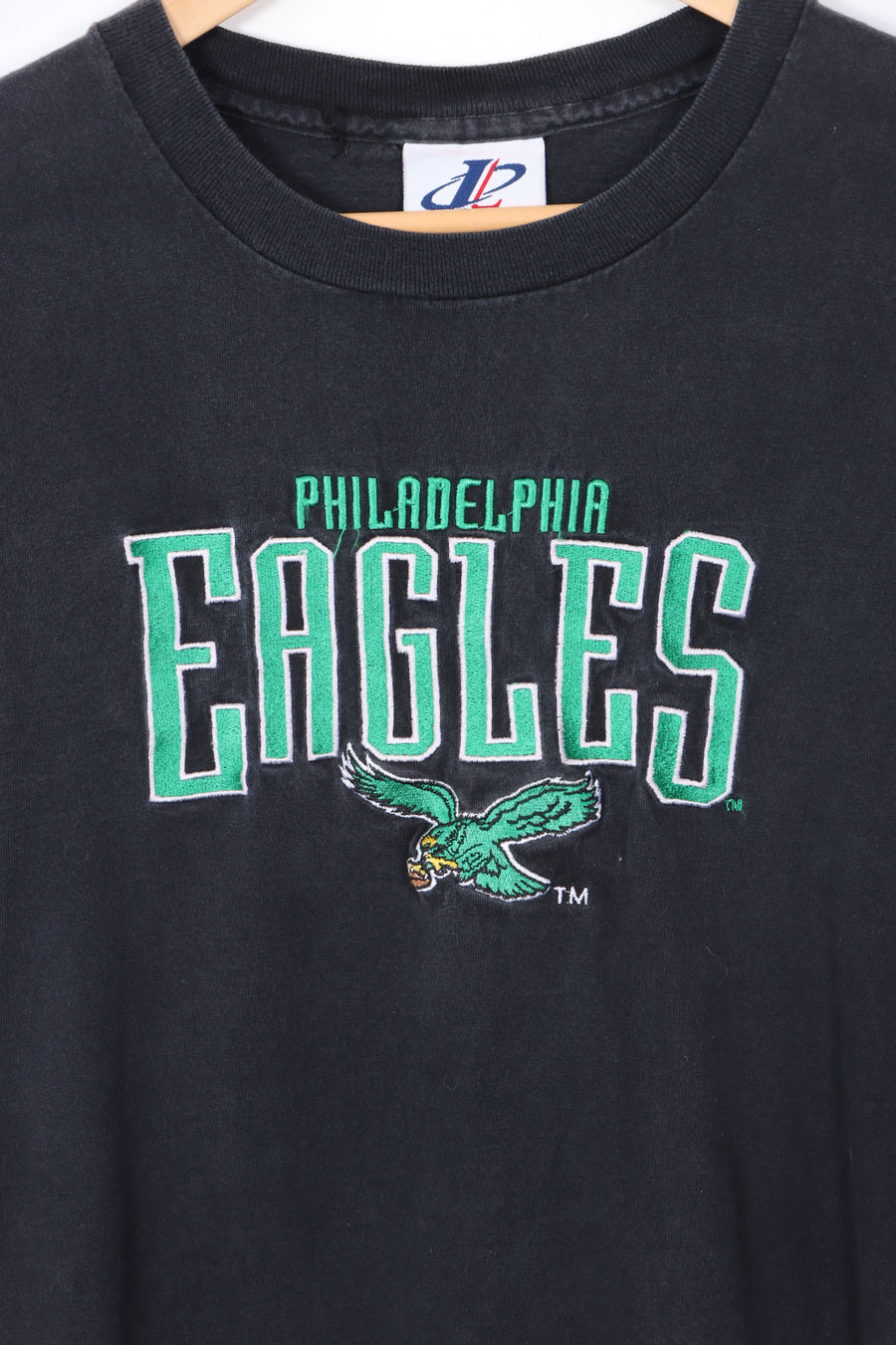 Philadelphia Eagles Embroidered Spell Out USA Made T-Shirt (M)