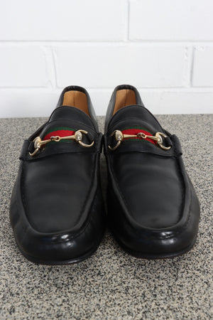 GUCCI Horsebit Green & Red Leather Loafers (M 45¼)