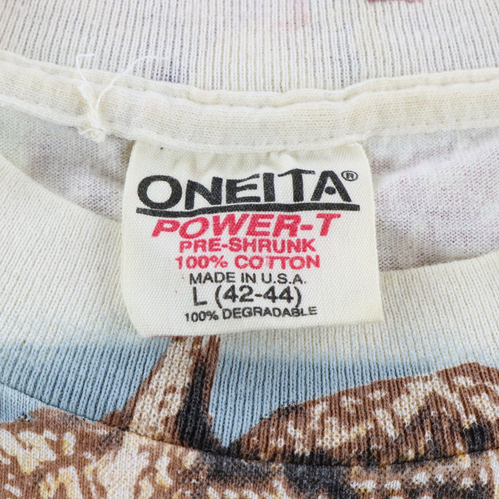 Vintage 1994 Liquid Blue x Nicholson Jesus All Over Print Single Stitch ONEITA Tee USA Made (L) Vintage Sole Melbourne