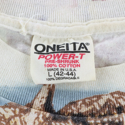 Vintage 1994 Liquid Blue x Nicholson Jesus All Over Print Single Stitch ONEITA Tee USA Made (L) Vintage Sole Melbourne