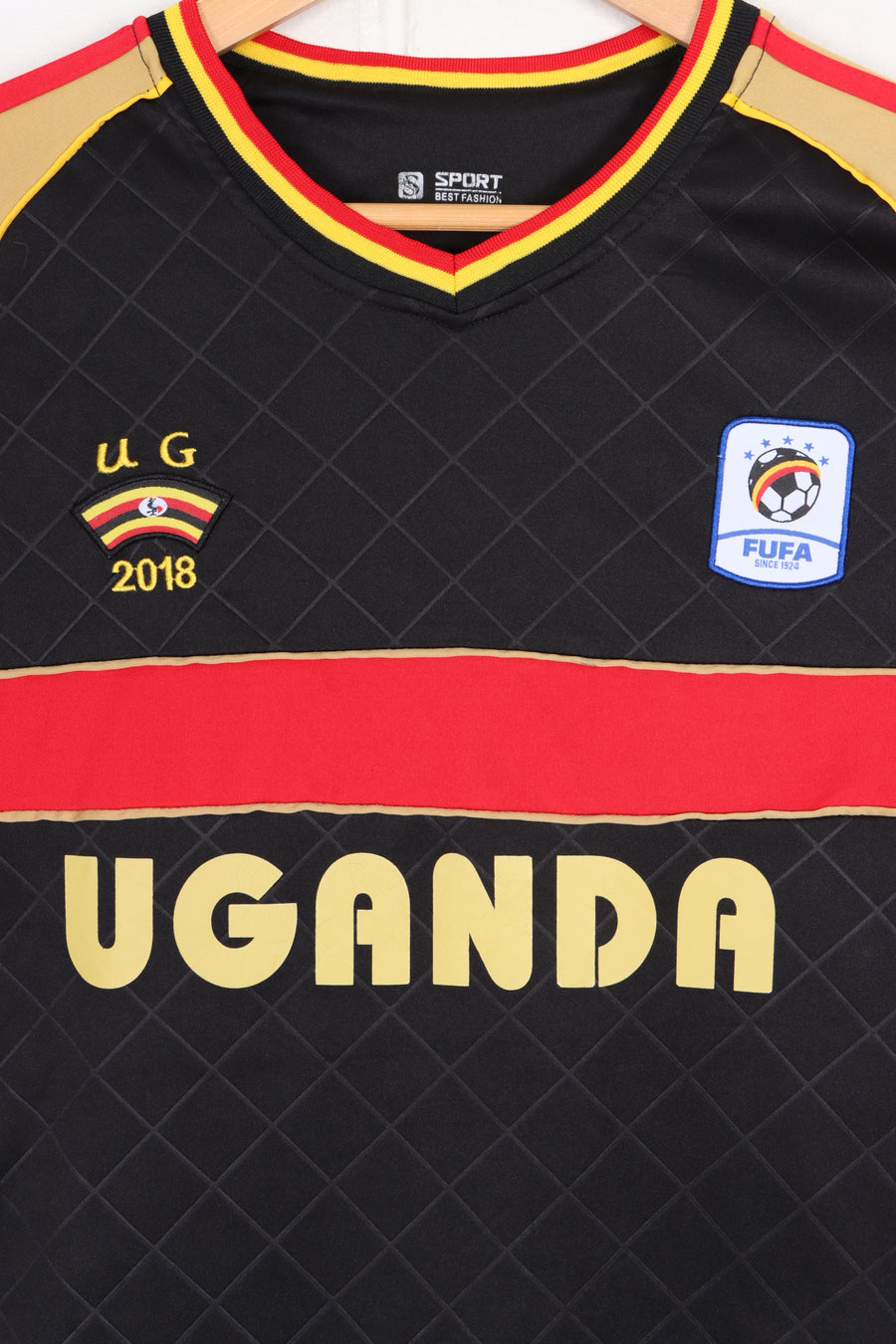 Uganda National Football Team #3529 'Storrs' Soccer Jersey (S-M)