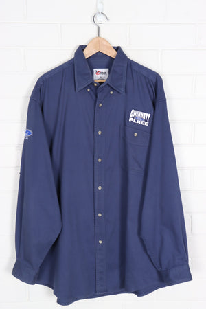 FORD USA Dealership Navy Embroidered Long Sleeve Car Shirt (XXXL)