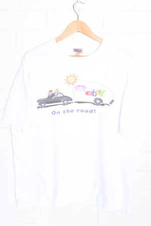 Ebay "On The Road" White Graphic T-Shirt (L-XL)
