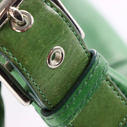 COACH 7461 Vintage Hampton Mini Demi Baguette Kelly Green Leather Bag