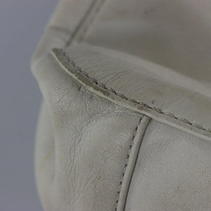 COACH Y2K F14896 'Chelsea Flap' Leather Turnlock White Satchel Bag