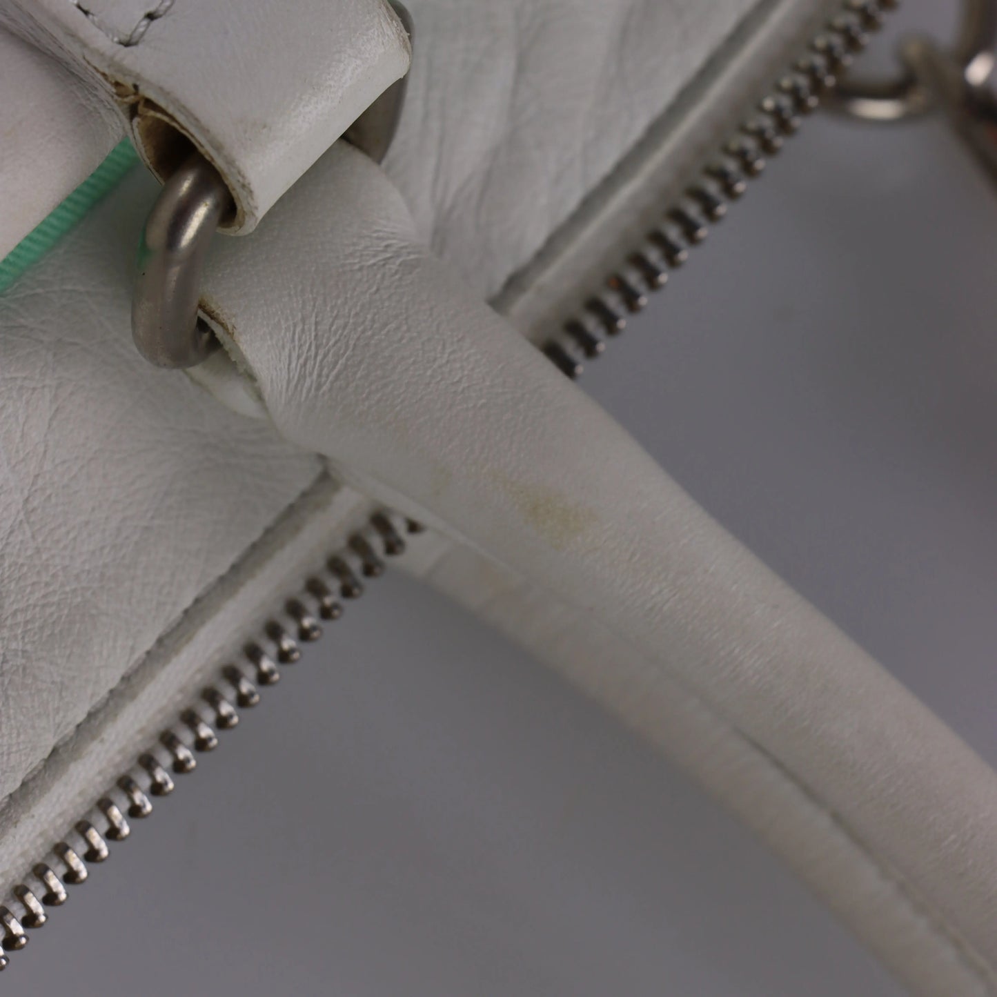 CAVALCANTI Italy Made Floral & White Leather Tote Bag