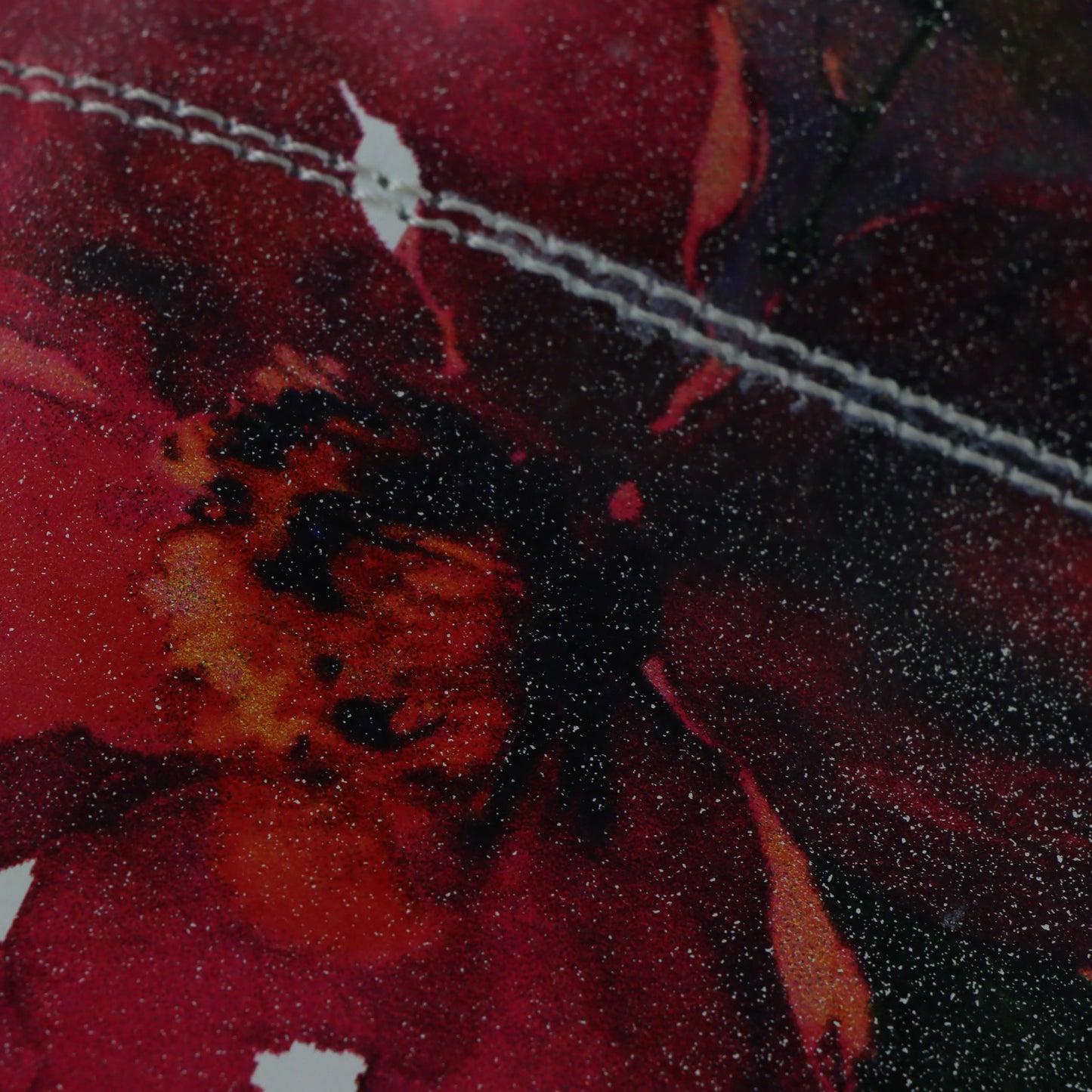 CAVALCANTI Italy Made Floral & White Leather Tote Bag