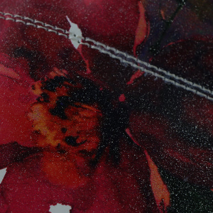 CAVALCANTI Italy Made Floral & White Leather Tote Bag