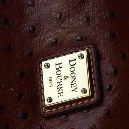 DOONEY & BOURKE Embossed Ostrich Brown Cross Body Leather Bag