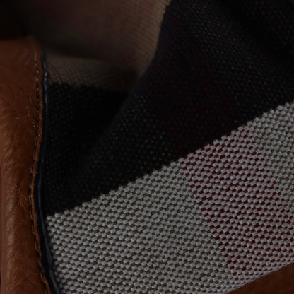 Vintage BURBERRY Leather & Check Canvas Maidstone Tote Bag