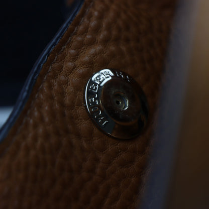 Vintage BURBERRY Leather & Check Canvas Maidstone Tote Bag