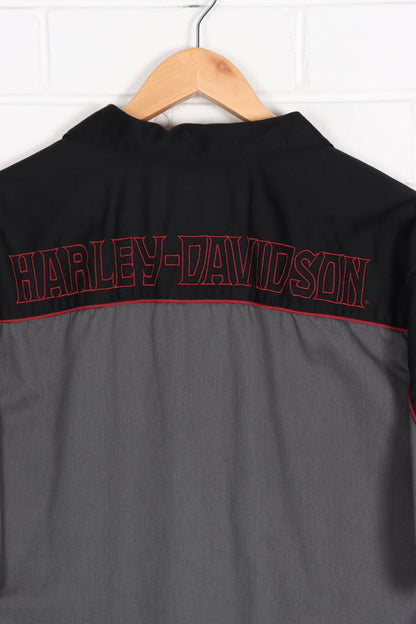 HARLEY DAVIDSON Embroidered Short Sleeve Shirt (L-XL)