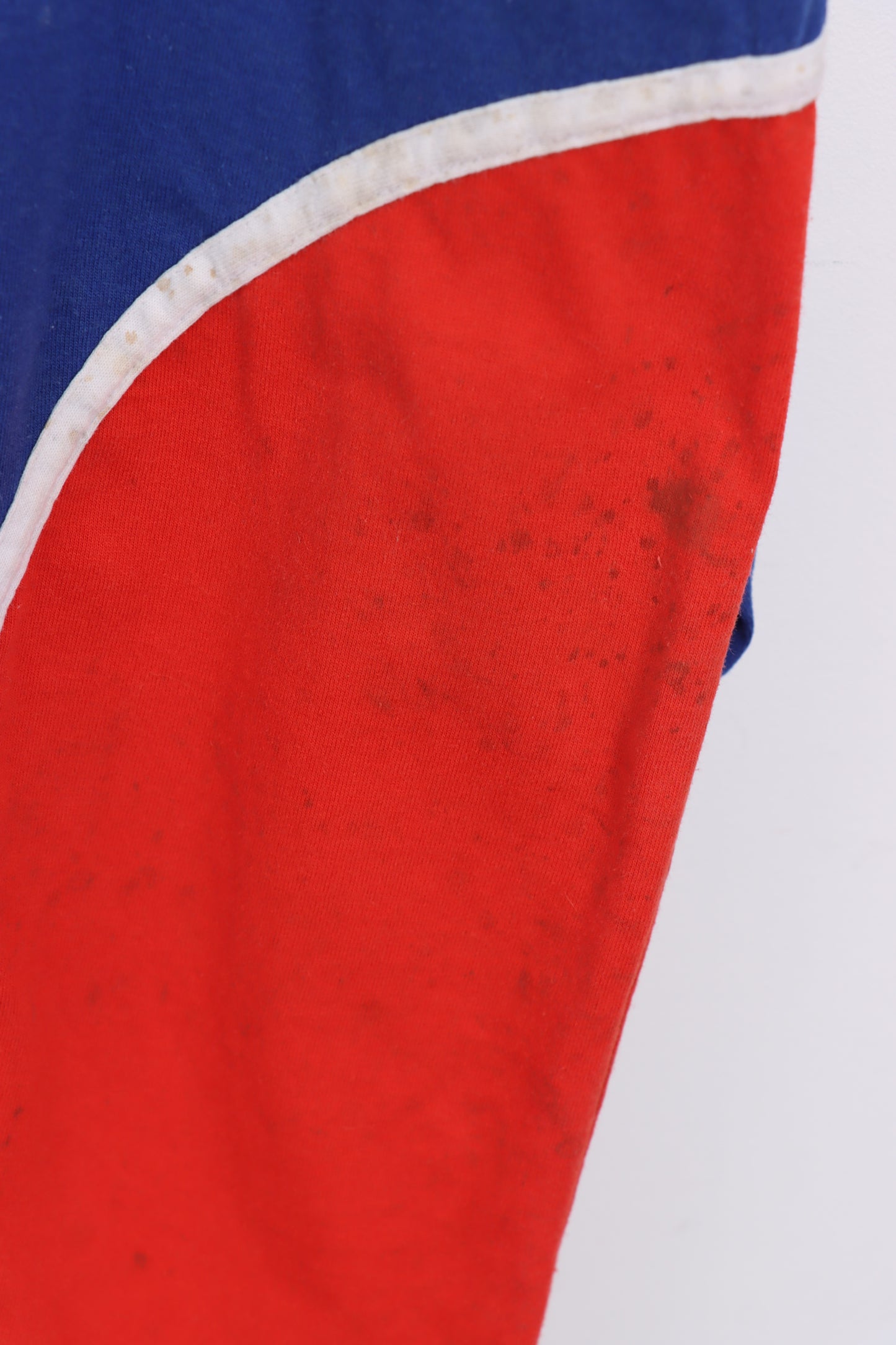 FOX RACING Red & Blue All Over Long Sleeve T-Shirt USA Made (L)