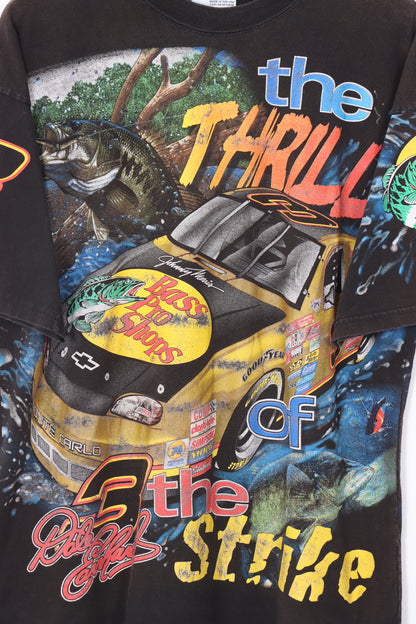 VINTAGE 1998 NASCAR Dale Earnhardt Bass Pro All Over Tee (L-XL)