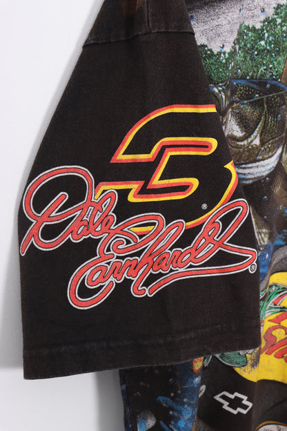 VINTAGE 1998 NASCAR Dale Earnhardt Bass Pro All Over Tee (L-XL)