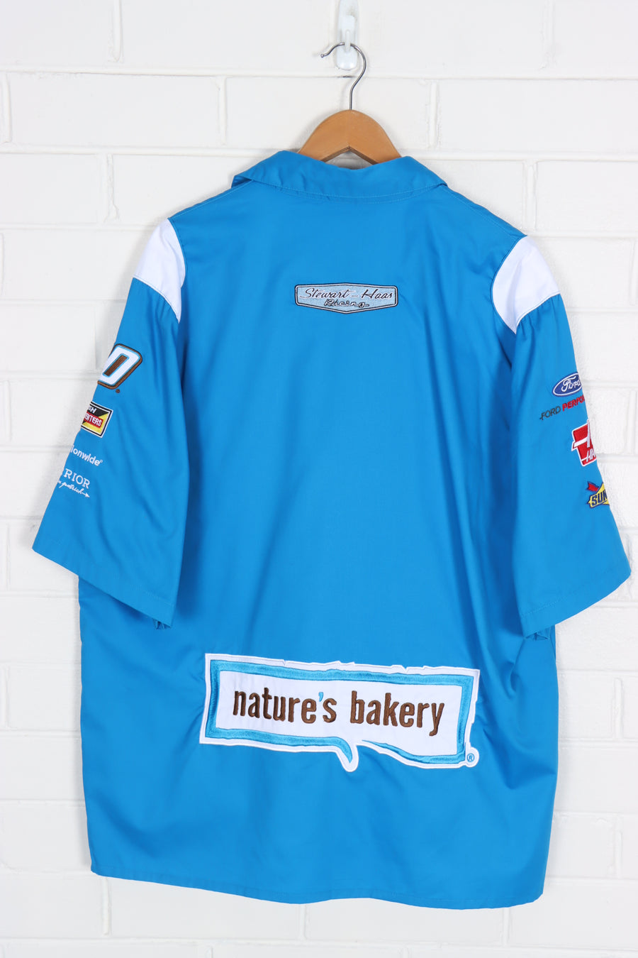 NASCAR Stewart Haas Racing Nature's Bakery Embroidered Racing Shirt (XXL)