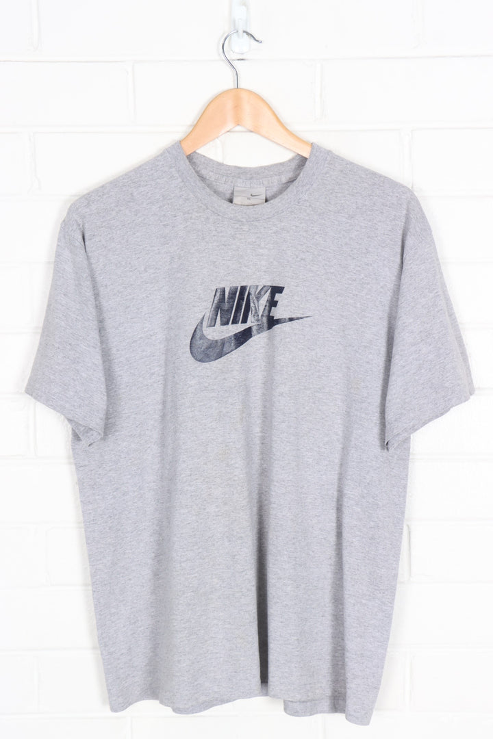 NIKE Grey Classic Swoosh Logo Tee (M-L)