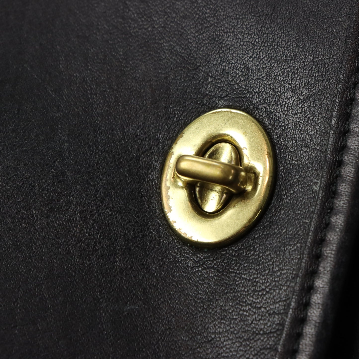 COACH 9791 Black Leather Turnlock Clasp Backpack USA Made