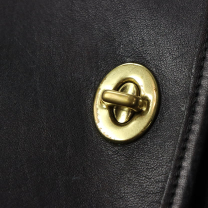 COACH 9791 Black Leather Turnlock Clasp Backpack USA Made