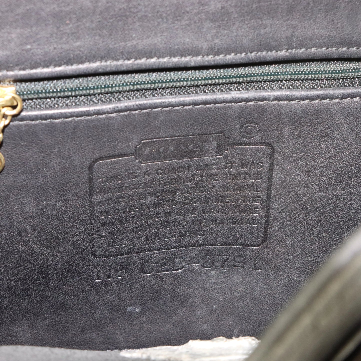 COACH 9791 Black Leather Turnlock Clasp Backpack USA Made