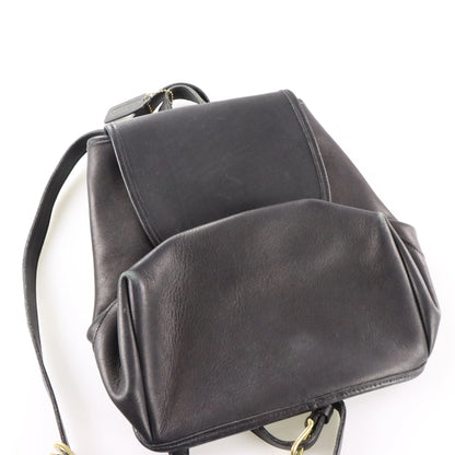 COACH 9791 Black Leather Turnlock Clasp Backpack USA Made
