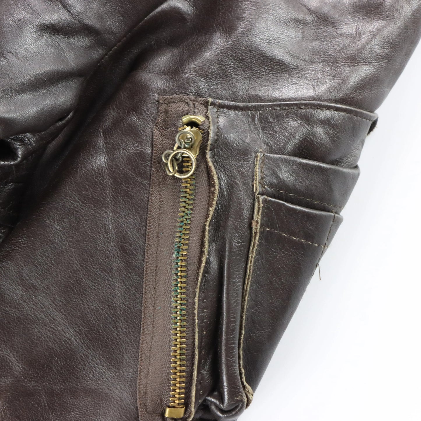 Vintage Schott MA-1 Military USA Made Leather Bomber Jacket (L)