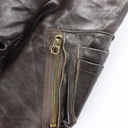 Vintage Schott MA-1 Military USA Made Leather Bomber Jacket (L)