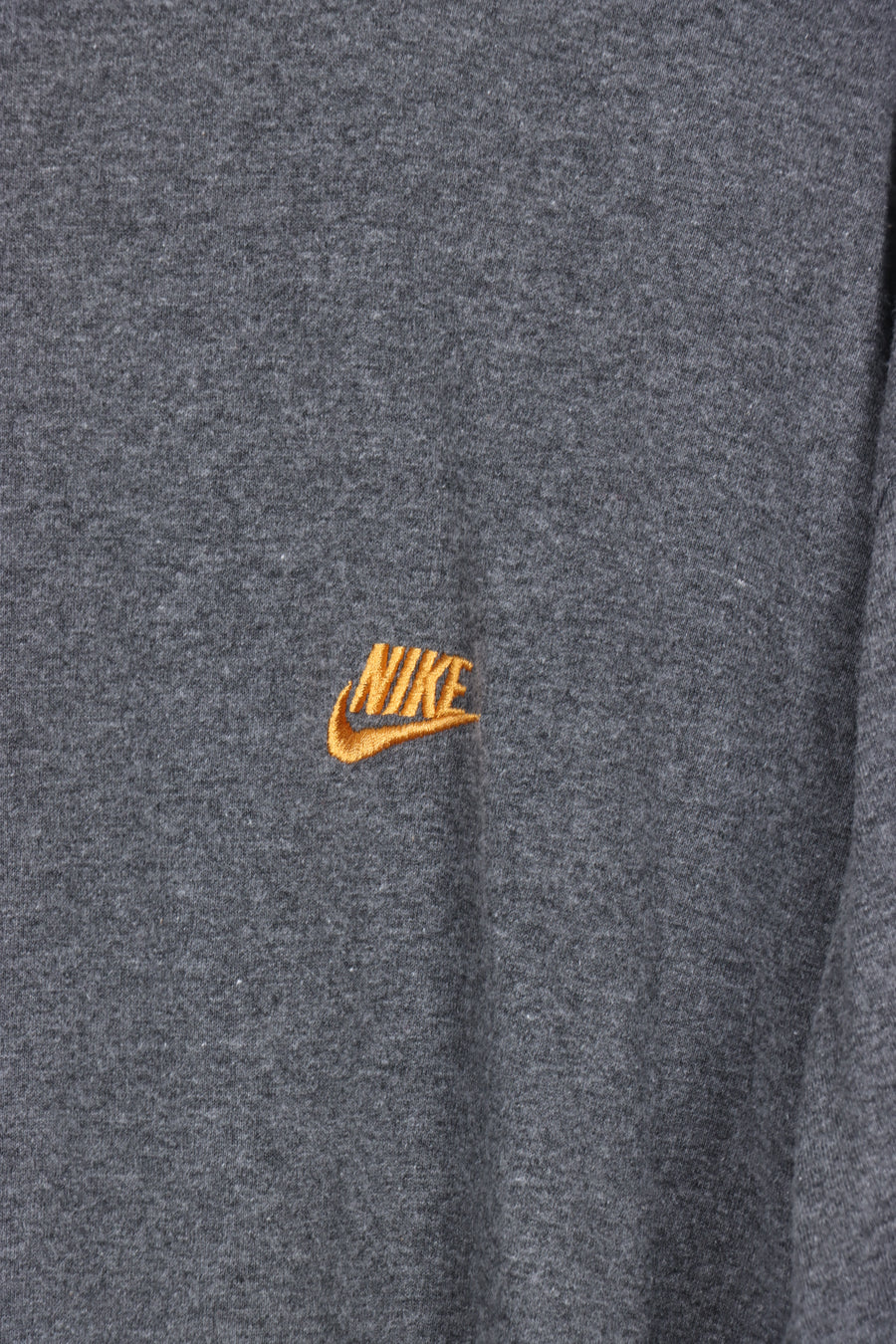 NIKE Embroidered Grey & Mustard Ringer Tee (XL)