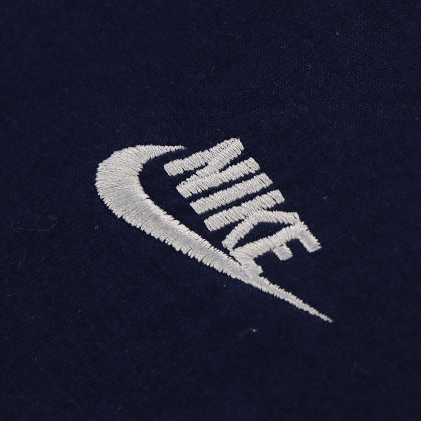 Vintage NIKE New With Tags Embroidered Swoosh Navy & White T-Shirt (S)