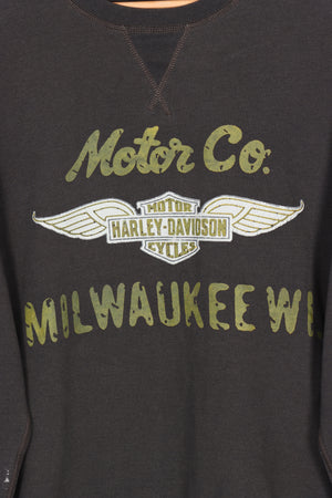 HARLEY DAVIDSON Brown Milwaukee Wings Sweatshirt (XXL)