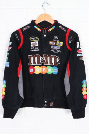 NASCAR M&M Kyle Busch Embroidered JH DESIGN Racing Jacket (XS-S)