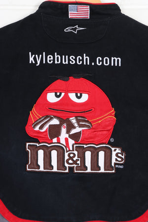 NASCAR M&M Kyle Busch Embroidered JH DESIGN Racing Jacket (XS-S)