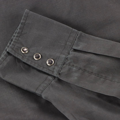 Vintage Western ELY DIAMOND Cattleman Snap Floral Embroidered Black & Red Shirt (XL)