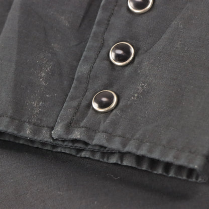 Vintage Western ELY DIAMOND Cattleman Snap Floral Embroidered Black & Red Shirt (XL)