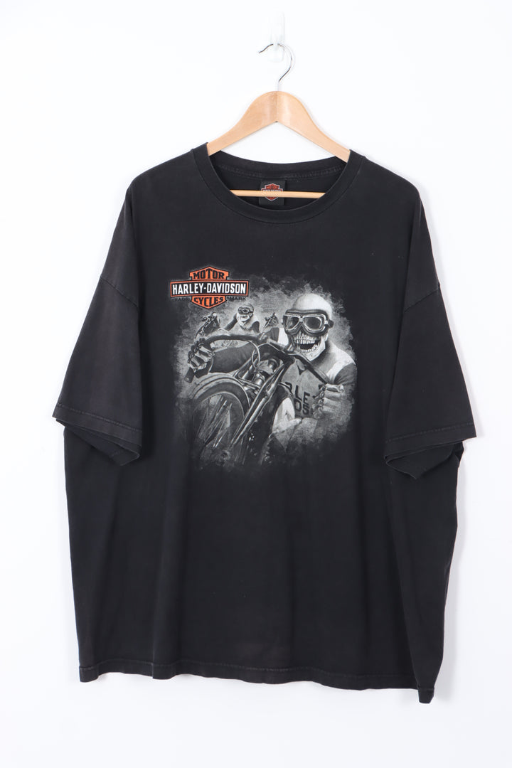 City Limits HARLEY DAVIDSON Bike Skeleton Black T-Shirt (XXL)